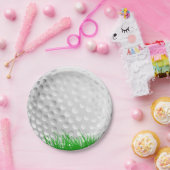 Assiettes En Carton Boule de golf sur l'herbe (Fête)