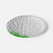 Assiettes En Carton Boule de golf sur l'herbe (Angle)