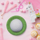 Assiettes En Carton Boule de golf sur l'herbe (Fête)