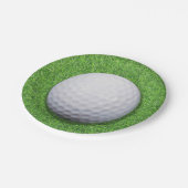 Assiettes En Carton Boule de golf sur l'herbe (Angle)