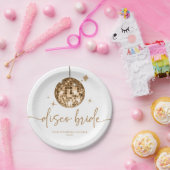 Assiettes En Carton Boule disco or Shower de mariée de mariée (Fête)