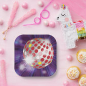 Assiettes En Carton Boule Red Disco (Fête)