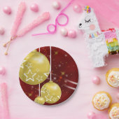 Assiettes En Carton Boules d'or de Noël (Fête)