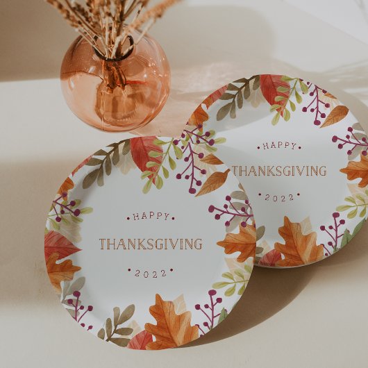 Assiettes En Carton Bounty d'automne | BON THANKSGIVING