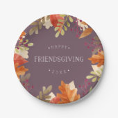 Assiettes En Carton Bounty d'automne | Joyeux Action d'amitié (Devant)