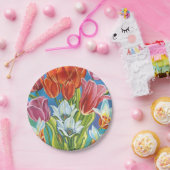 Assiettes En Carton Bouquet à la frontière III (Fête)