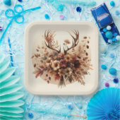 Assiettes En Carton Bouquet d'automne Deer Antler (Fête)