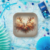 Assiettes En Carton Bouquet d'automne Deer Antler (Fête)