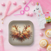 Assiettes En Carton Bouquet d'automne Deer Antler (Fête)