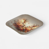 Assiettes En Carton Bouquet d'automne Deer Antler (Angulaire)