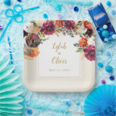 Assiettes En Carton Bouquet d'automne sauvage | Mariage personnalisé (Fête)