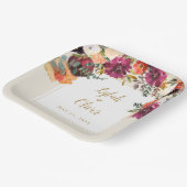 Assiettes En Carton Bouquet d'automne sauvage | Mariage personnalisé (Angulaire)