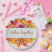 Assiettes En Carton Bouquet d'automne Thanksgiving Custom (Fête)