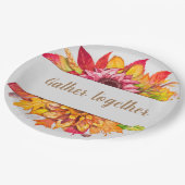 Assiettes En Carton Bouquet d'automne Thanksgiving Custom (Angle)