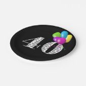 Assiettes En Carton Bouquet de ballon à 40e anniversaire (Angle)