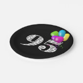 Assiettes En Carton Bouquet de ballon à 95e anniversaire (Angle)