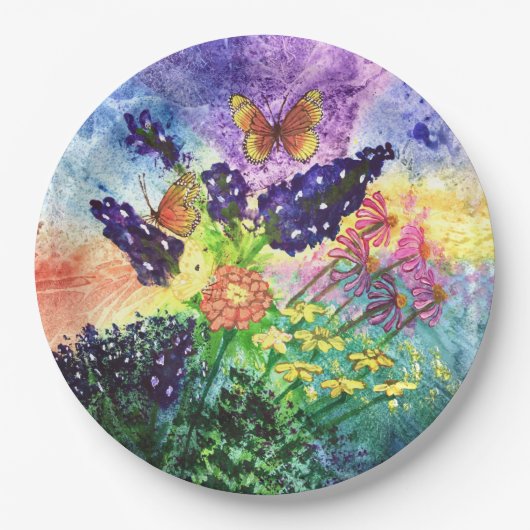 Assiettes En Carton Bouquet de Bluebonnet (Devant)