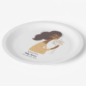 Assiettes En Carton Bouquet de coeurs à peau Brown (Angle)