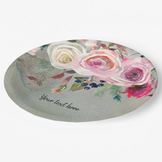 Assiettes En Carton Bouquet de fleurs pour toutes les occasions (Angle)