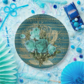 Assiettes En Carton Bouquet de Seafoam (Fête)