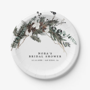 Assiettes En Carton Bouquet de verdure d'hiver