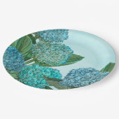 Assiettes En Carton Bouquet d'été Blue Hydrangea (Angle)