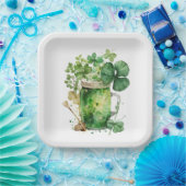 Assiettes En Carton Bouquet Shamrock de la Saint-Patrick (Fête)