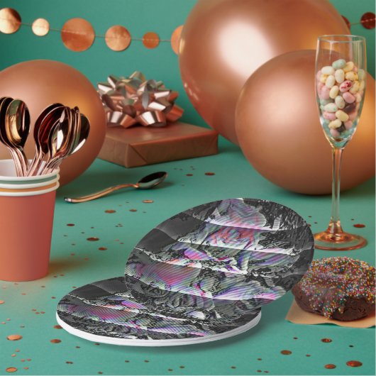 Assiettes En Carton Bouquet Techno (Multi)