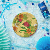 Assiettes En Carton Bouquet tropical (Fête)