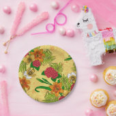 Assiettes En Carton Bouquet tropical (Fête)