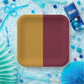 Assiettes En Carton Bourgogne et jaune (Fête)