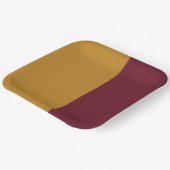 Assiettes En Carton Bourgogne et jaune (Angulaire)