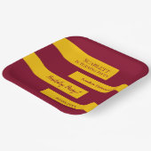 Assiettes En Carton Bourgogne Minimale Et Or Élégant 50ème Anniversair (Angulaire)