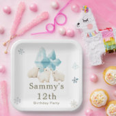 Assiettes En Carton Bours polaires d'hiver mignons Fête d'anniversaire (Fête)