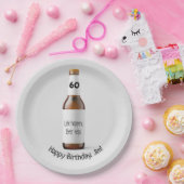 Assiettes En Carton Bouteille de bière Brown pour 60e anniversaire (Fête)