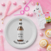Assiettes En Carton Bouteille de bière Brown pour 80e anniversaire (Fête)