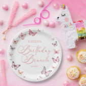 Assiettes En Carton Bouteille rose douce fête d'anniversaire Brunch (Fête)