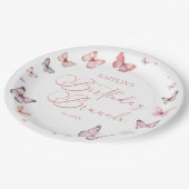 Assiettes En Carton Bouteille rose douce fête d'anniversaire Brunch (Angle)