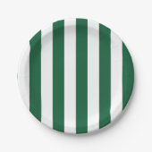 Assiettes En Carton Bouteille vintage classique Vert & Blancs (Devant)