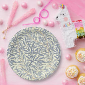 Assiettes En Carton Bouton bleu saule (par William Morris) (Fête)