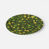 Assiettes En Carton Boutons sur noir (Angle)