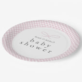 Assiettes En Carton Bow à plis rose simple (Angle)