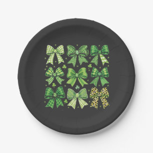 Assiettes En Carton Bow Coquette St Patrick's Day Vintage