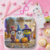 Assiettes En Carton Bow Crew Halloween Party Ghost Skeleton Monster (Fête)