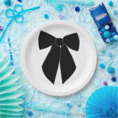 Assiettes En Carton Bow noir (Fête)