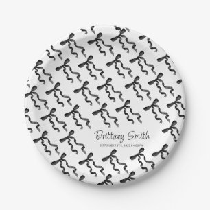 Assiettes En Carton Bow noir