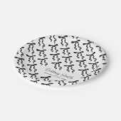 Assiettes En Carton Bow noir (Angle)