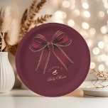 Assiettes En Carton Bow Or Bourgogne Rocking Horse Luxe<br><div class="desc">Burgundy Gold Bow Rocking Horse Plaques de Papier de luxe Correspondance articles disponibles.</div>