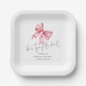 Assiettes En Carton Bow Rose Moderne Attache La Fête des mariées De Kn (Recto)