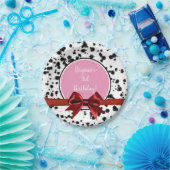 Assiettes En Carton Bow rouge rose Noir Dalmatie Spots Anniversaire (Fête)